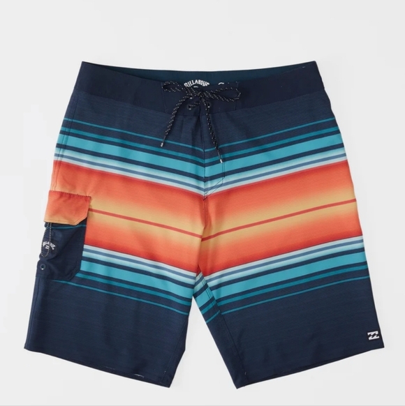 Billabong All Day Stripe Pro Swim Trunks size 28 - Picture 2 of 2